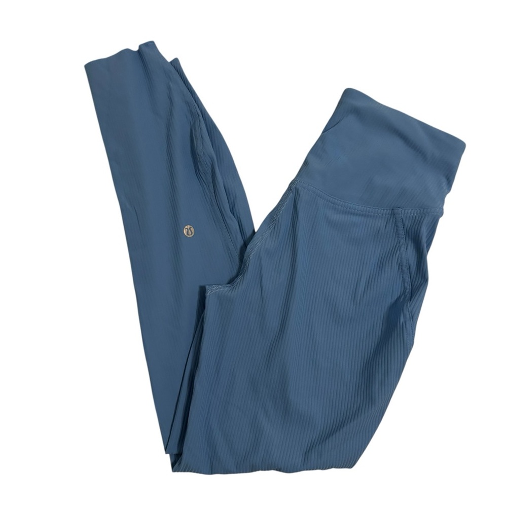 Lululemon Base Pace High-Rise Ribbed Tight 25” Blue Nile Size 4 Leggings - Picture 3 of 5